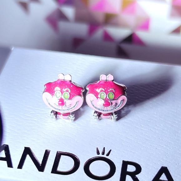Sterling Silver Pandora Style Disney Alice in Wonderland Cheshire Cat Charm - Picture 3 of 9